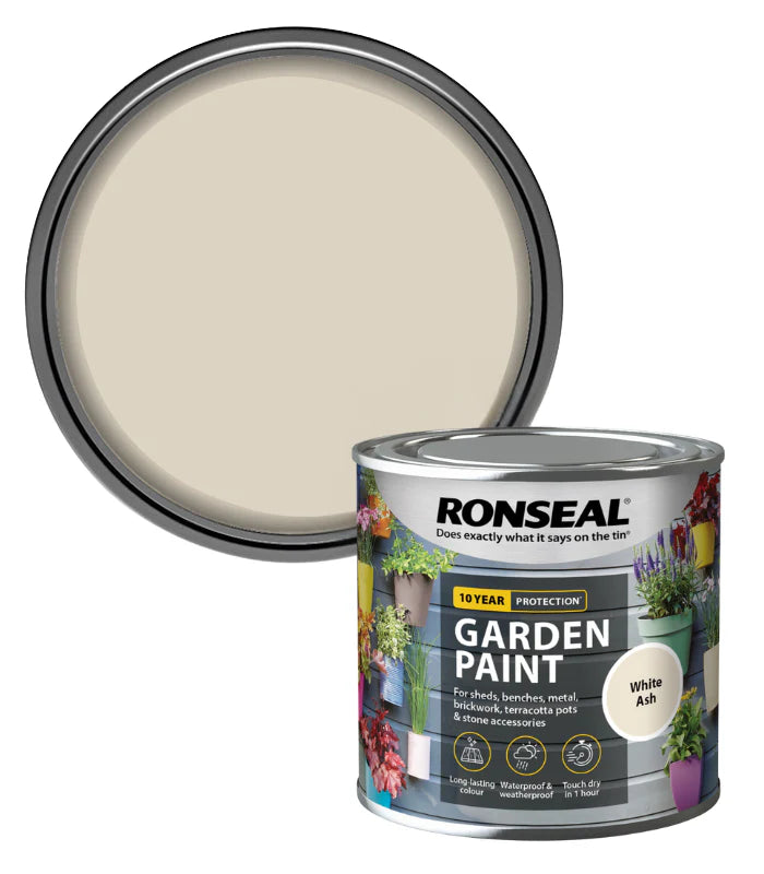 RONSEAL GARDEN PAINT - WHITE ASH 250ML