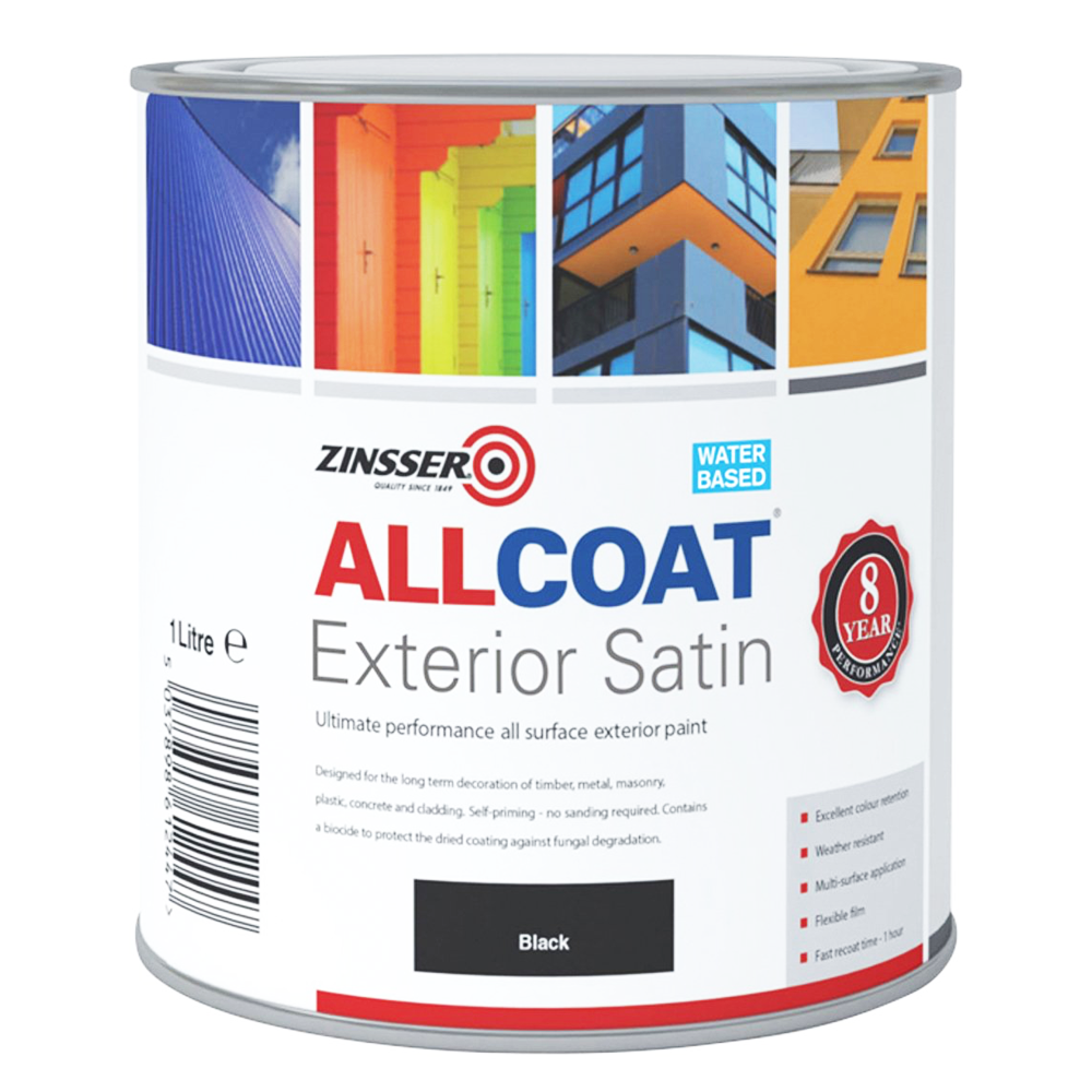 ZINSSER  ALLCOAT EXT WB SATIN BLACK 1L