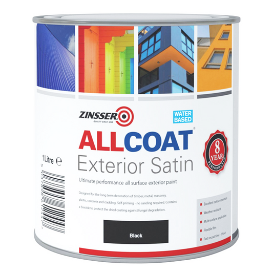 ZINSSER  ALLCOAT EXT WB SATIN BLACK 1L