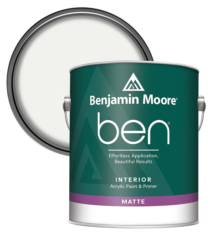 BENJAMIN MOORE BEN MATTE SUPER WHITE - 1 GALLON (3.78L)