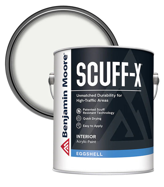 BENJAMIN MOORE SCUFF-X SUPER WHITE EGGSHELL - 1 GALLON (3.78L)