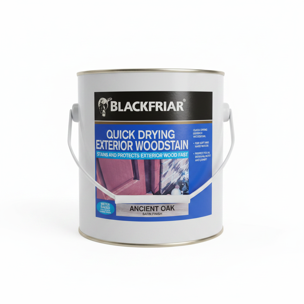 Blackfriar Quick Drying Exterior Woodstain - Ancient Oak, handle lowered