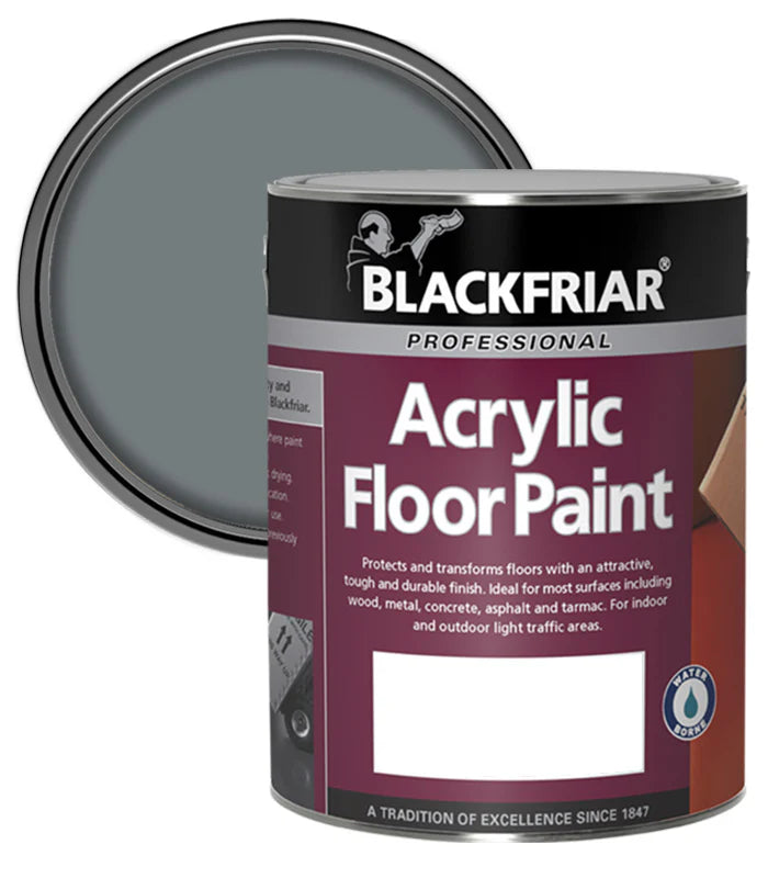 BLACKFRIAR ACRYLIC FLOOR PAINT - MID GREY 5L