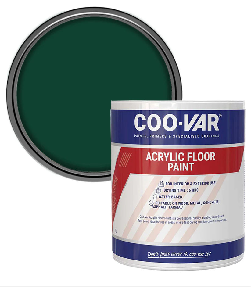 COO-VAR ACRYLIC FLOOR PAINT - FOREST GREEN 2.5L