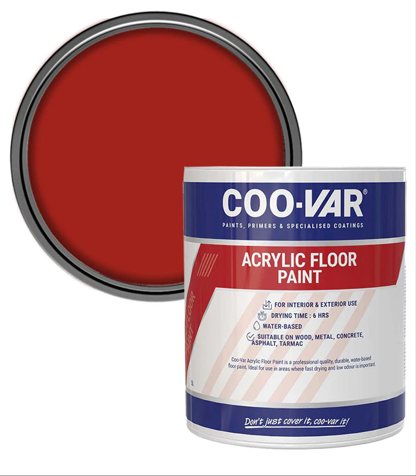 COO-VAR ACRYLIC FLOOR PAINT - TILE RED 2.5L