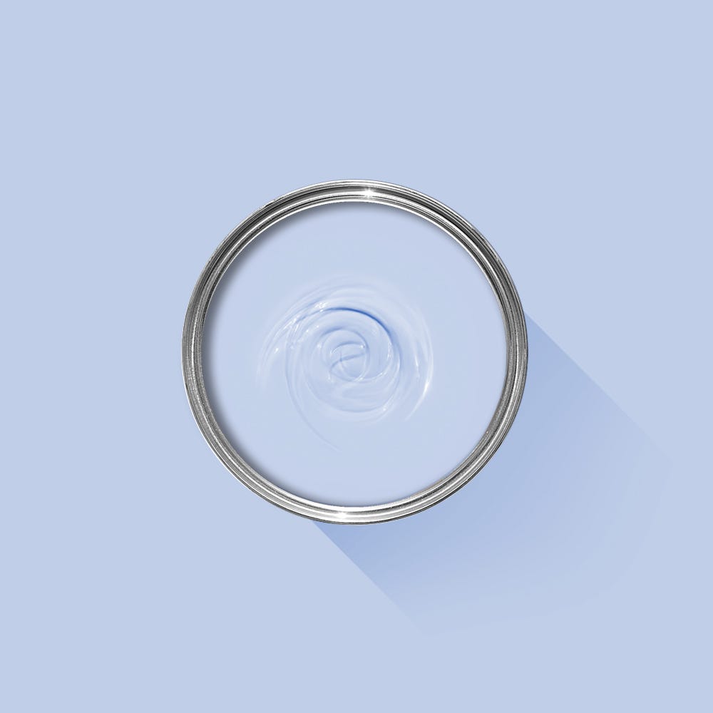 Clear glass lid on a light blue background