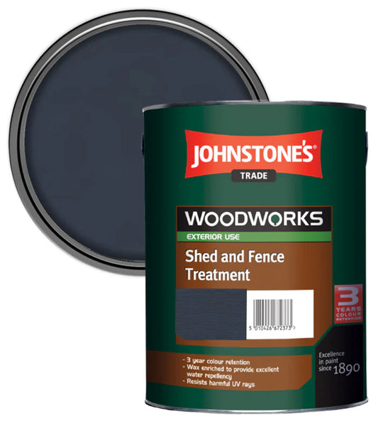 JOHNSTONE'S WOODWORKS SHED & FENCE TREATMENT GREY 5L