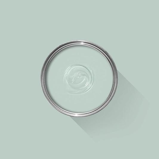 Clear glass lid on a light green background