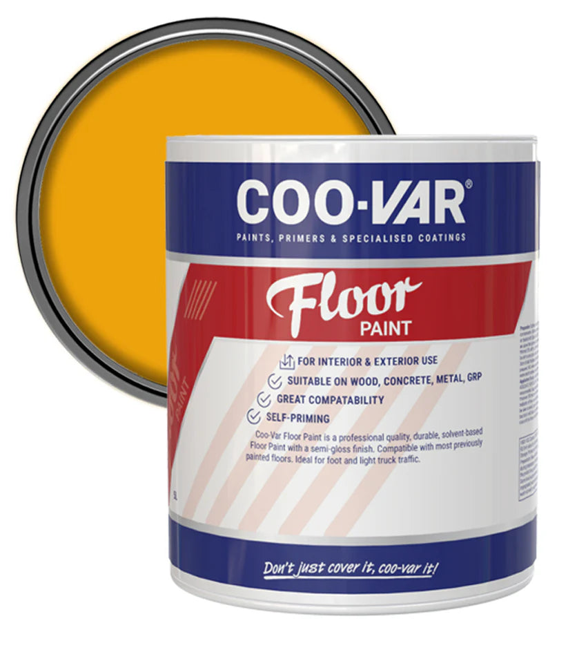 COO-VAR FLOOR PAINT - SAFETY YELLOW 5L