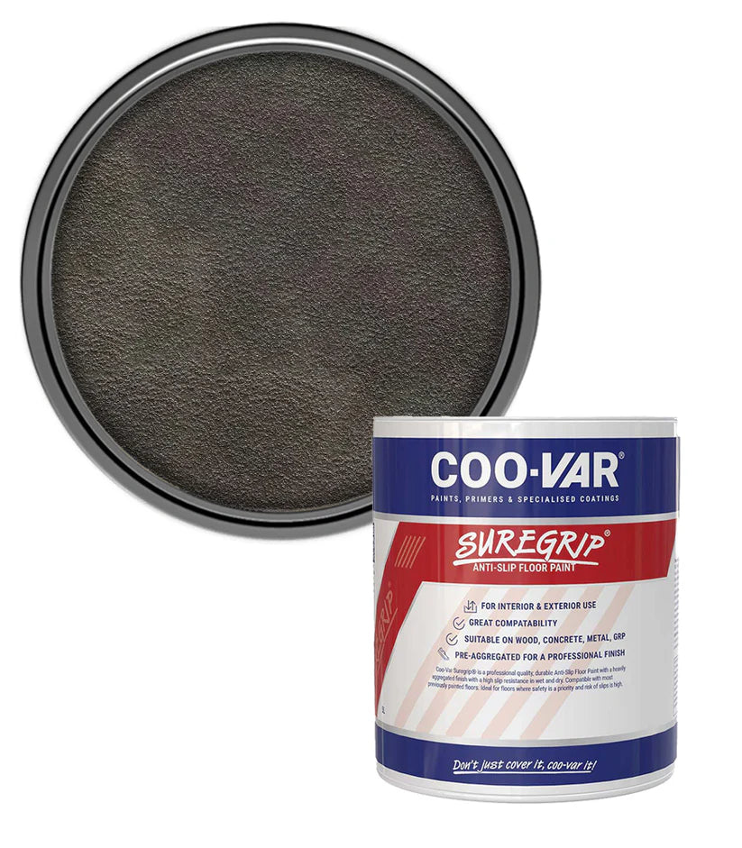 COO-VAR SUREGRIP ANTI SLIP FLOOR PAINT - GREY 1L