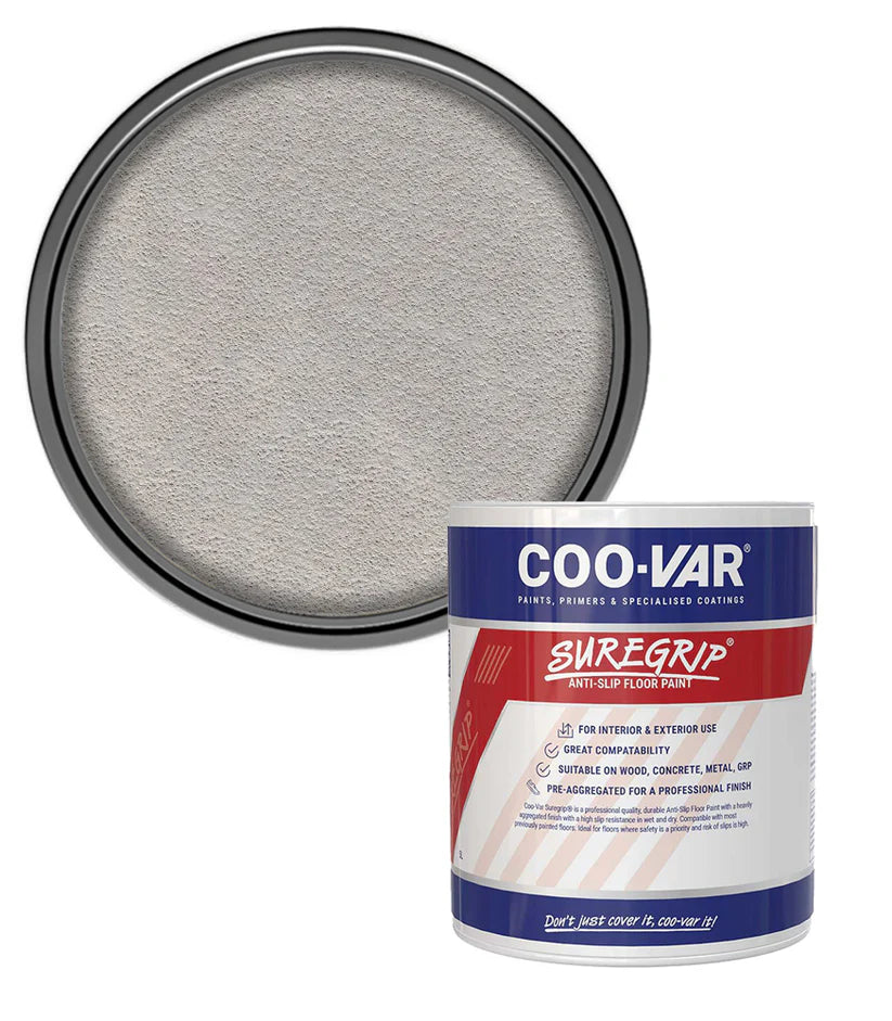 COO-VAR SUREGRIP ANTI SLIP FLOOR PAINT - WHITE 1L