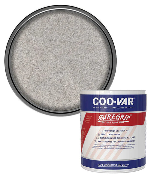 COO-VAR SUREGRIP ANTI SLIP FLOOR PAINT - WHITE 1L
