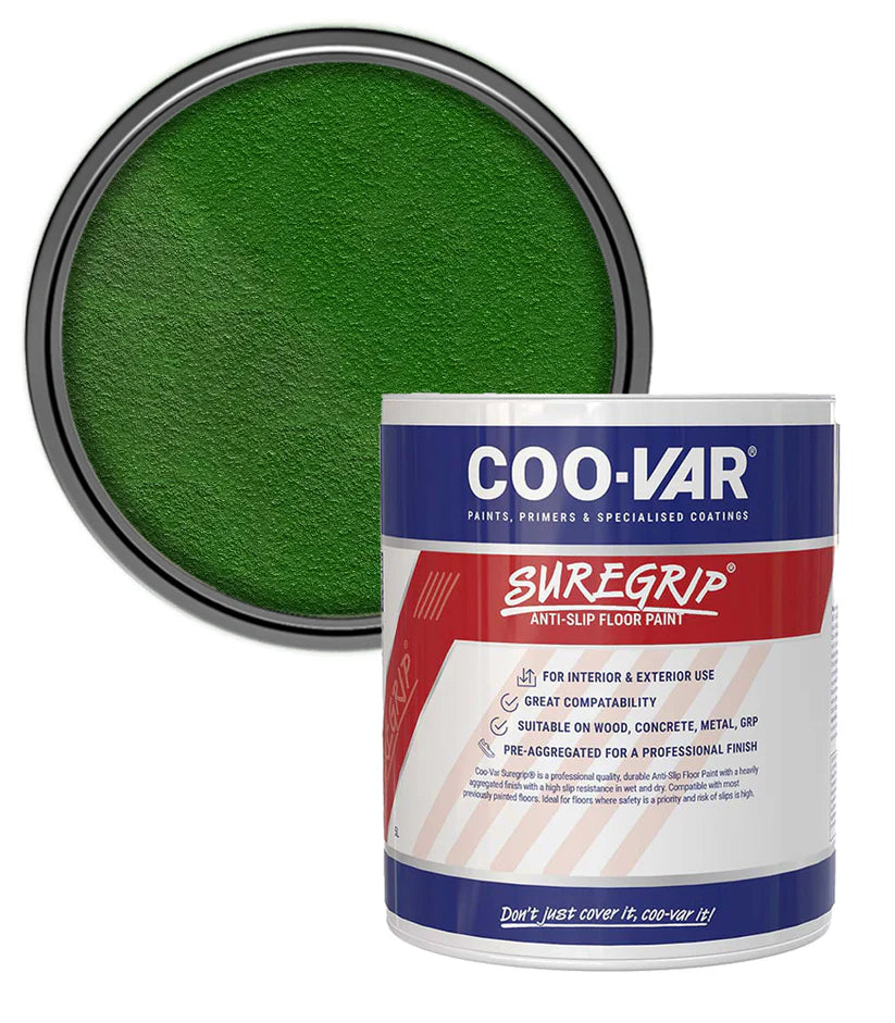 COO-VAR SUREGRIP ANTI SLIP FLOOR PAINT - GREEN 2.5L