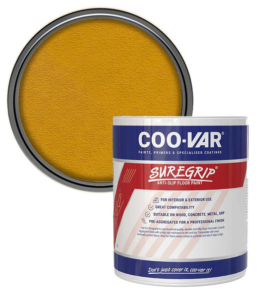 COO-VAR SUREGRIP ANTI SLIP FLOOR PAINT - YELLOW 2.5L
