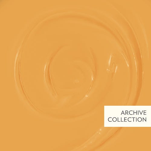 Close-up of a yellowish-brown color swatch with 'Archive Collection' label.