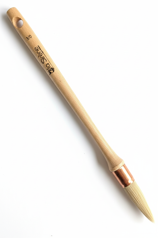 Pointed Round Paint Brush - Solid White Background