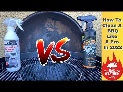 Showing HG bbq cleaner in comparison to others. 