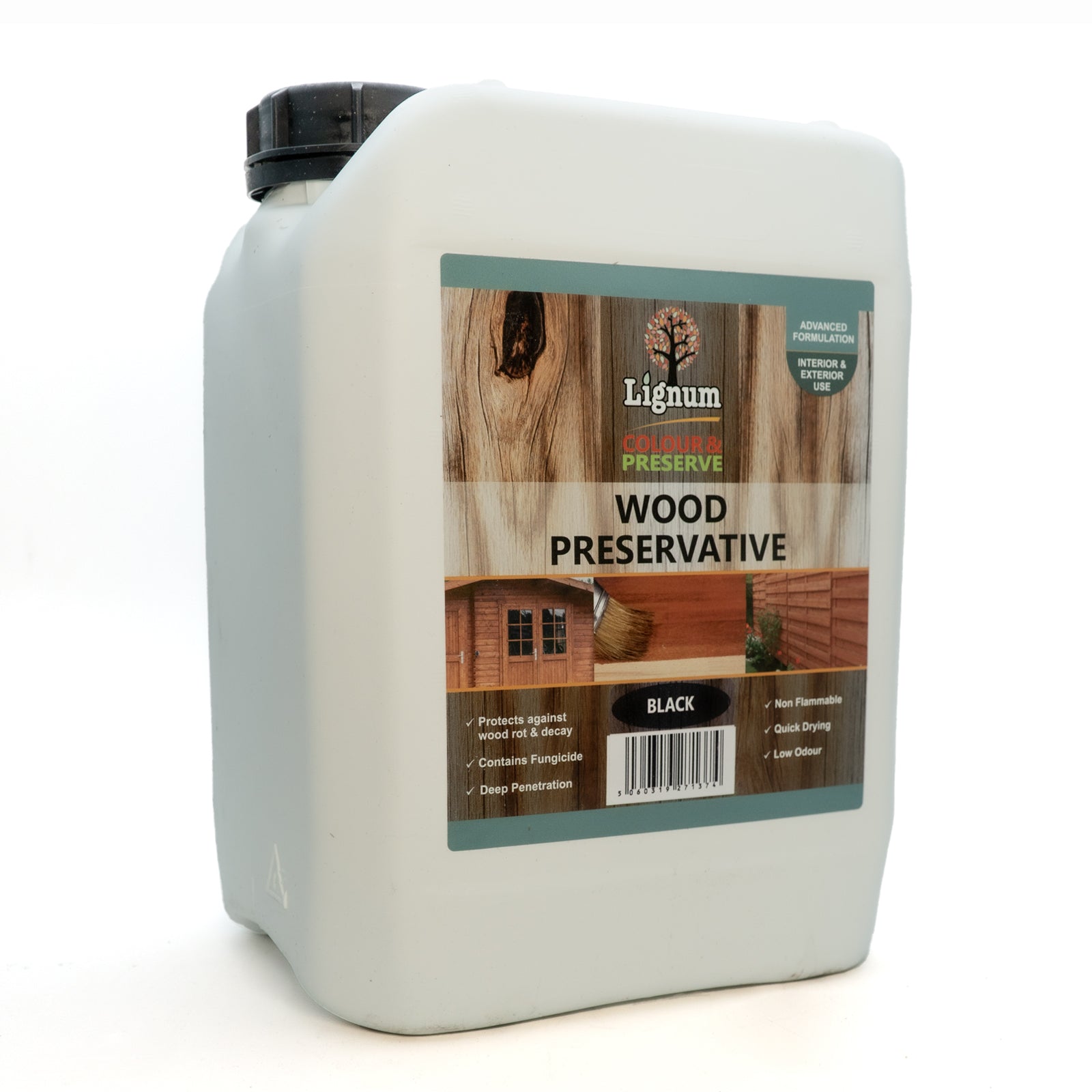 LIGNUM COLOUR & PRESERVE BLACK 5L