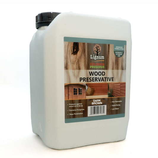 LIGNUM COLOUR & PRESERVER DARK BROWN 5L